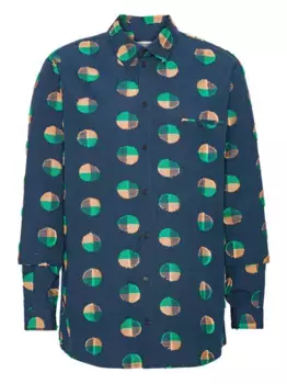 Рубашка с бахромой Henrik Vibskov, синий