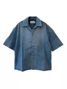 Рубашка с бахромой LOEWE, синий