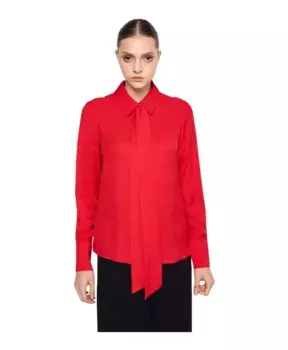Рубашка с бантом Silvian Heach, красный