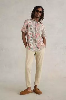 Рубашка с ботаническим принтом White Stuff, розовый