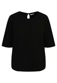 Рубашка с черной розой Seidensticker, черный