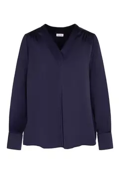 Рубашка с черной розой Seidensticker, синий