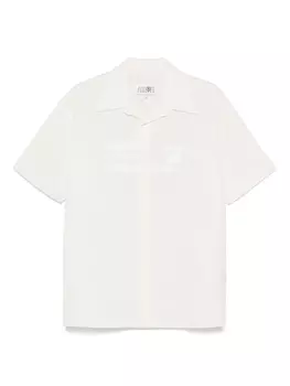 Рубашка с цифровым мотивом MM6 Maison Margiela, белый