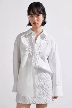 Рубашка с цветочной вышивкой & Other Stories, белый