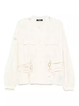 Рубашка с цветочной вышивкой Undercover, нейтральный