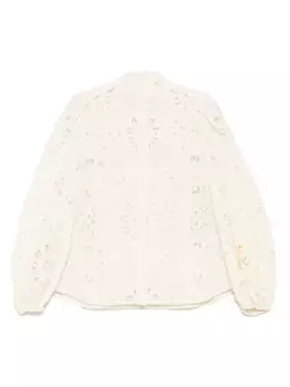 Рубашка с цветочной вышивкой ZIMMERMANN, нейтральный