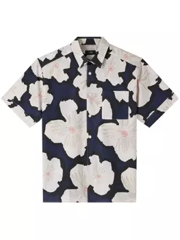 Рубашка с цветочным принтом A.P.C., синий