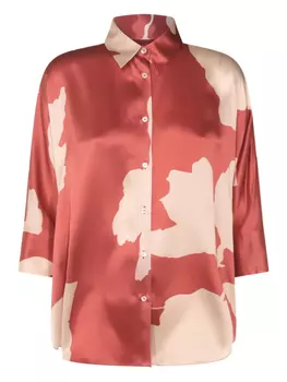 Рубашка с цветочным принтом Antonelli, красный