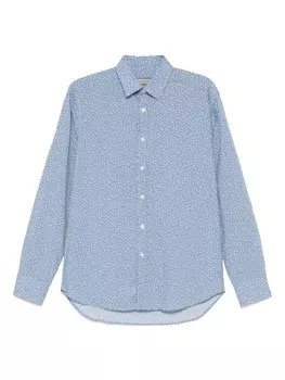 Рубашка с цветочным принтом Canali, синий