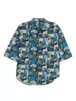 Рубашка с цветочным принтом CROQUIS, синий