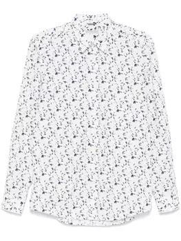 Рубашка с цветочным принтом Daniele Alessandrini, белый