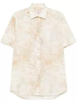 Рубашка с цветочным принтом ETRO, нейтральный цвет