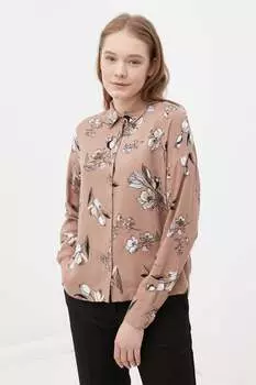 Рубашка с цветочным принтом Finn Flare, бежевый