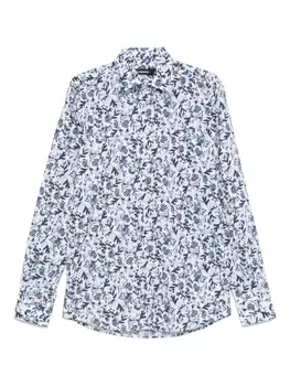 Рубашка с цветочным принтом Karl Lagerfeld, белый