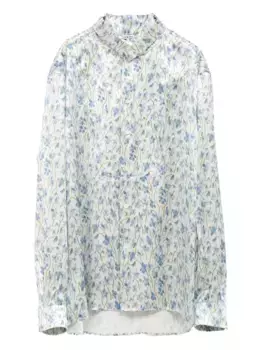 Рубашка с цветочным принтом LOEWE, белый