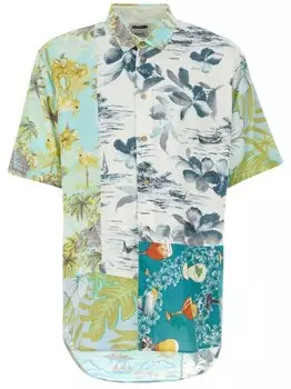 Рубашка с цветочным принтом Magliano, синий