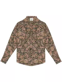 Рубашка с цветочным принтом MARANT TOILE, черный