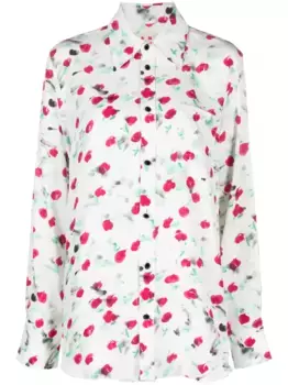 Рубашка с цветочным принтом Marni, белый