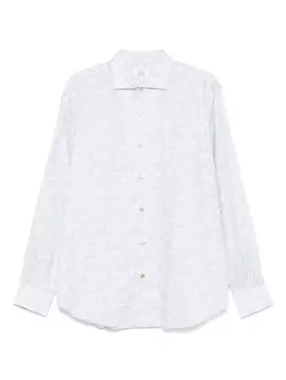 Рубашка с цветочным принтом Mazzarelli, синий