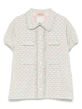 Рубашка с цветочным принтом N21, белый