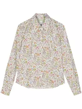 Рубашка с цветочным принтом Paul Smith, белый