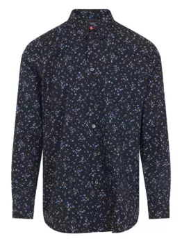 Рубашка с цветочным принтом Paul Smith, синий