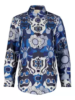 Рубашка с цветочным принтом PAULA, синий
