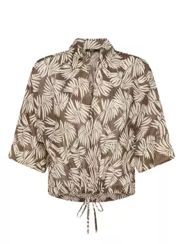 Рубашка с цветочным принтом Seventy, коричневый