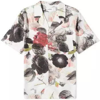 Рубашка с цветочным принтом Soulland Orson, серый
