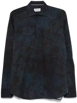 Рубашка с цветочным принтом Tintoria Mattei, синий
