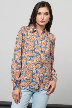 Рубашка с цветочным принтом Vero Moda, коричневый