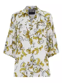 Рубашка с цветочным принтом Versace Jeans Couture, белый