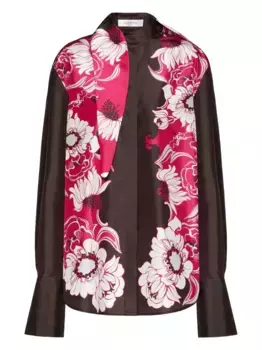 Рубашка с цветочным узором VALENTINO GARAVANI, розовый