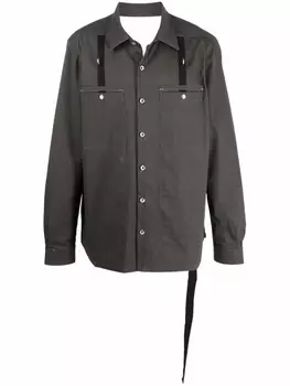 Рубашка с D-образными пряжками Rick Owens DRKSHDW, серый