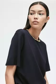 Рубашка с декоративной цепочкой H&M, черный