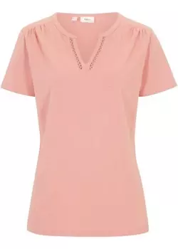 Рубашка с декоративным вырезом Bpc Bonprix Collection, бежевый