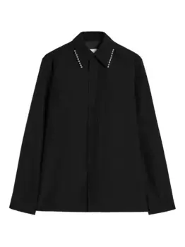 Рубашка с декорированным воротником JIL SANDER, черный