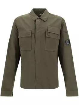 Рубашка с декором Lens C.P. Company, зеленый