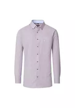 Рубашка с деловым принтом современный крой Casamoda, красный