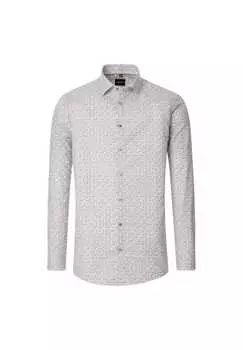 Рубашка с деловым принтом современный крой Venti, сиреневый