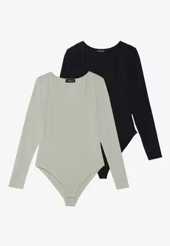 Рубашка с длинным рукавом 2 PACK Even&Odd, черный