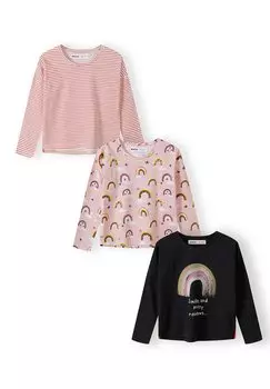 Рубашка с длинным рукавом 3 PACK LONG SLEEVE MINOTI, цвет dark grey