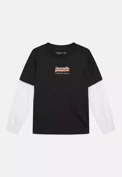 Рубашка с длинным рукавом Abercrombie & Fitch, цвет phantom/bright white