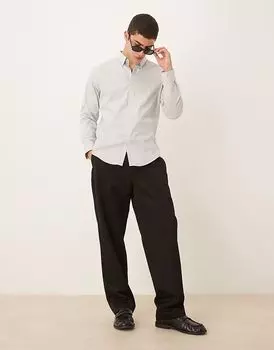 Рубашка с длинным рукавом Abercrombie & Fitch светло-зеленого цвета