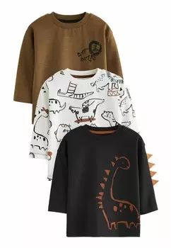 Рубашка с длинным рукавом ANIMAL CHARACTER 3 PACK -REGULAR FIT Next, коричневый