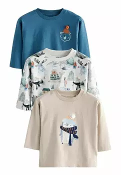 Рубашка с длинным рукавом ANIMAL CHARACTER 3 PACK -REGULAR FIT Next, синий