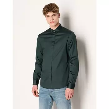 Рубашка с длинным рукавом Armani Exchange 8NZCBD_ZN10Z, зеленый