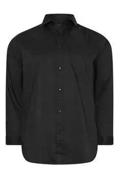 Рубашка с длинным рукавом Badrhino Big & Tall, черный