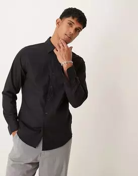 Рубашка с длинным рукавом черного цвета Abercrombie & Fitch