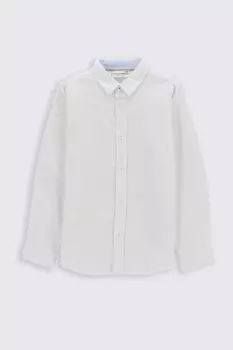 Рубашка с длинным рукавом Coccodrillo белая однотонная с имитацией карманов